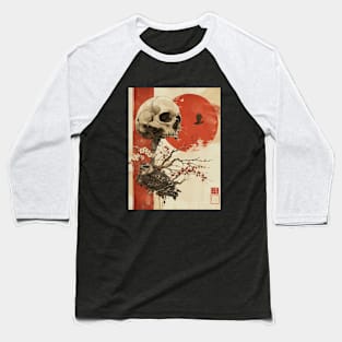 hawk, moon and skull Baseball T-Shirt